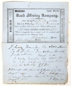 York Mining Company Stock, 1852 [191842]