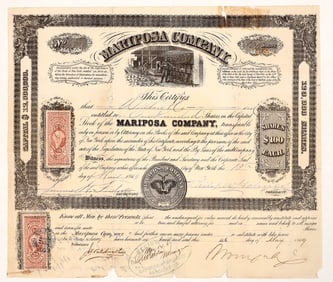 Mariposa Company Stock, 1869, Rare [191859]
