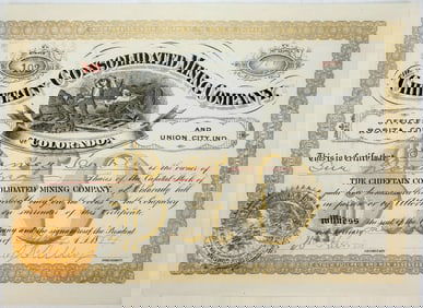 Chieftan Consolidated Mining Company Stock Certificate [195465]