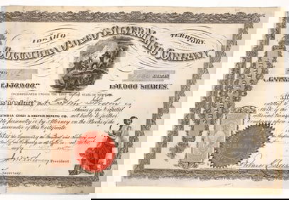 Columbia Gold and Silver Mining Stock, 1866 [191645]