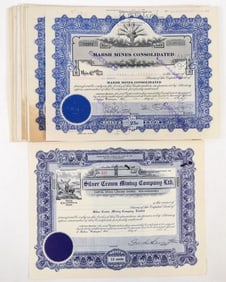 Marsh Mines Consolidated Stock Certificates (37) [195642]