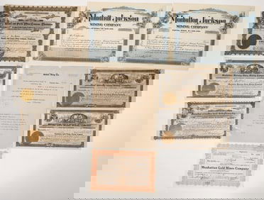 Manhattan Mining Stocks & a Map,8, 1906-32 [192578]