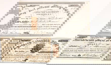 Palmyra Nevada Territorial Stock Certificates [173777]