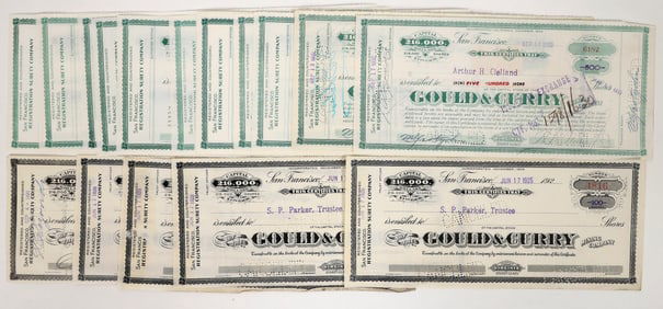 Gould & Curry Stocks, 2 Different, 17 Total [193952]