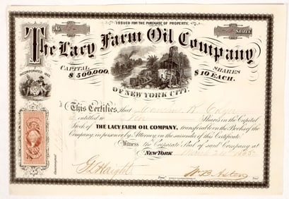 Civil War-Era Lacy Farm Oil Co. Stock [192022]