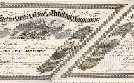 Central Oil Run Petroleum Stock, 1866 [191478]