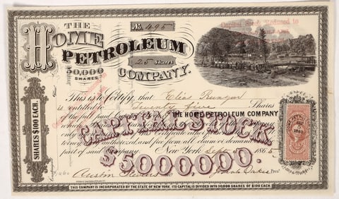 Home Petroleum Stock, 1865 [191475]