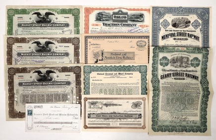 Bay Area Railroad Stock and Bond Collection [192082]