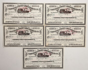 California Street Cable Railroad Co. Stock Group (5) [195348]