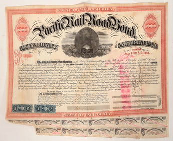 Pacific Rail Road Bond, 1865 [191689]