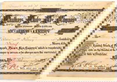 Pullman Company Cert Signed by Pullman [192508]