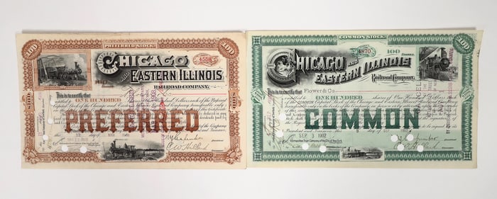 Chicago & Eastern Illinois RR Stocks 1902-1908 [192958]