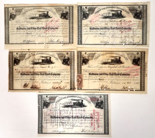 Baltimore and Ohio RR Stocks, 4, 1850's-90's [192754]