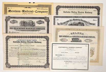 Montana RR Stock Group, 1890s-1920s [192015]