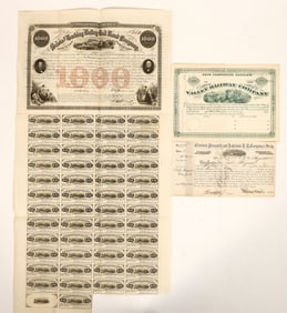 Stocks (2) & Bond (1) - Ohio Railroad, c1856-18XX [191078]