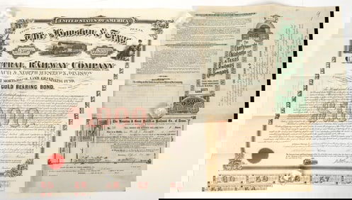 Texas Railroad Stock and 2 Bonds [193083]