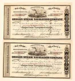 Oregon Steam Navigation Stocks, 2 Choice [191020]