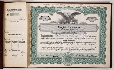 Stock Book for Doug Fairbanks Jr. Production Company [191775]
