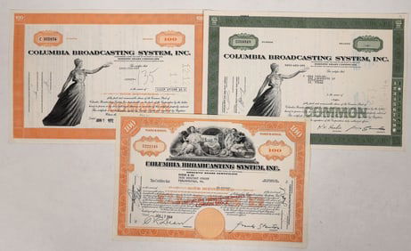 Columbia Broadcasting System, 3 Different Stocks [192085]