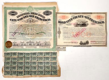 Pair of San Francisco Bonds, 1863-1891 [193131]