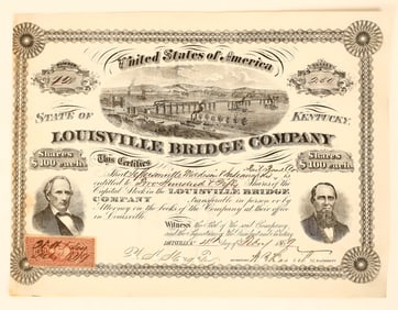 Louisville Bridge Stock, 1869 [190984]