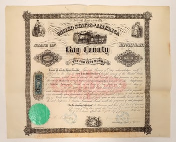 Bay County, Michigan Bond, 1867 [191709]
