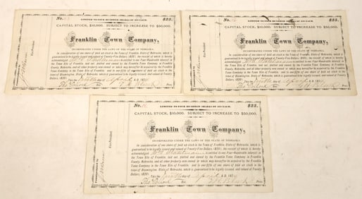 Franklin Town Company Stocks, 3, 1874 [191239]