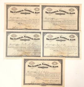 Bank Stocks Central National Ohio c1892-98 [187631]