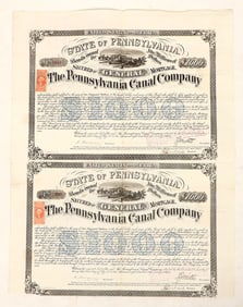 Pennsylvania Canal Bonds, 1870 Pair [190973]