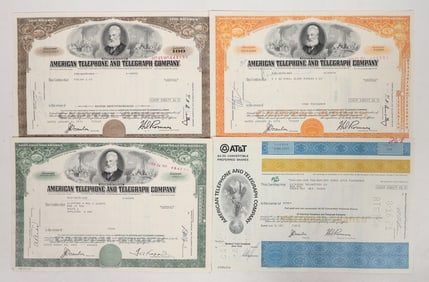 ATT Stocks, 4 Different, 1964-71 [192310]
