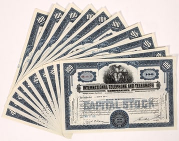 Telephone & Telegraph Stocks - International (10) [176806]