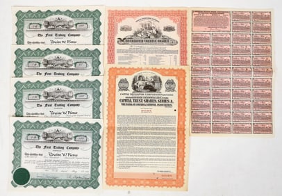 Trading Co. Stocks & Bonds, 3 Different, 6 Total [191184]