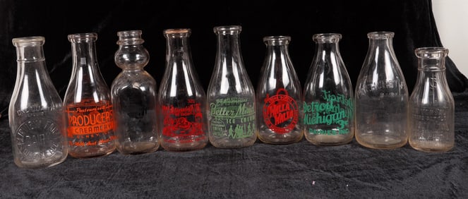 Milk Bottles, 9 Assorted [195133]