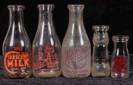 Reno and Yerington Pyro Milk and Soda Bottles, 5 [195416]