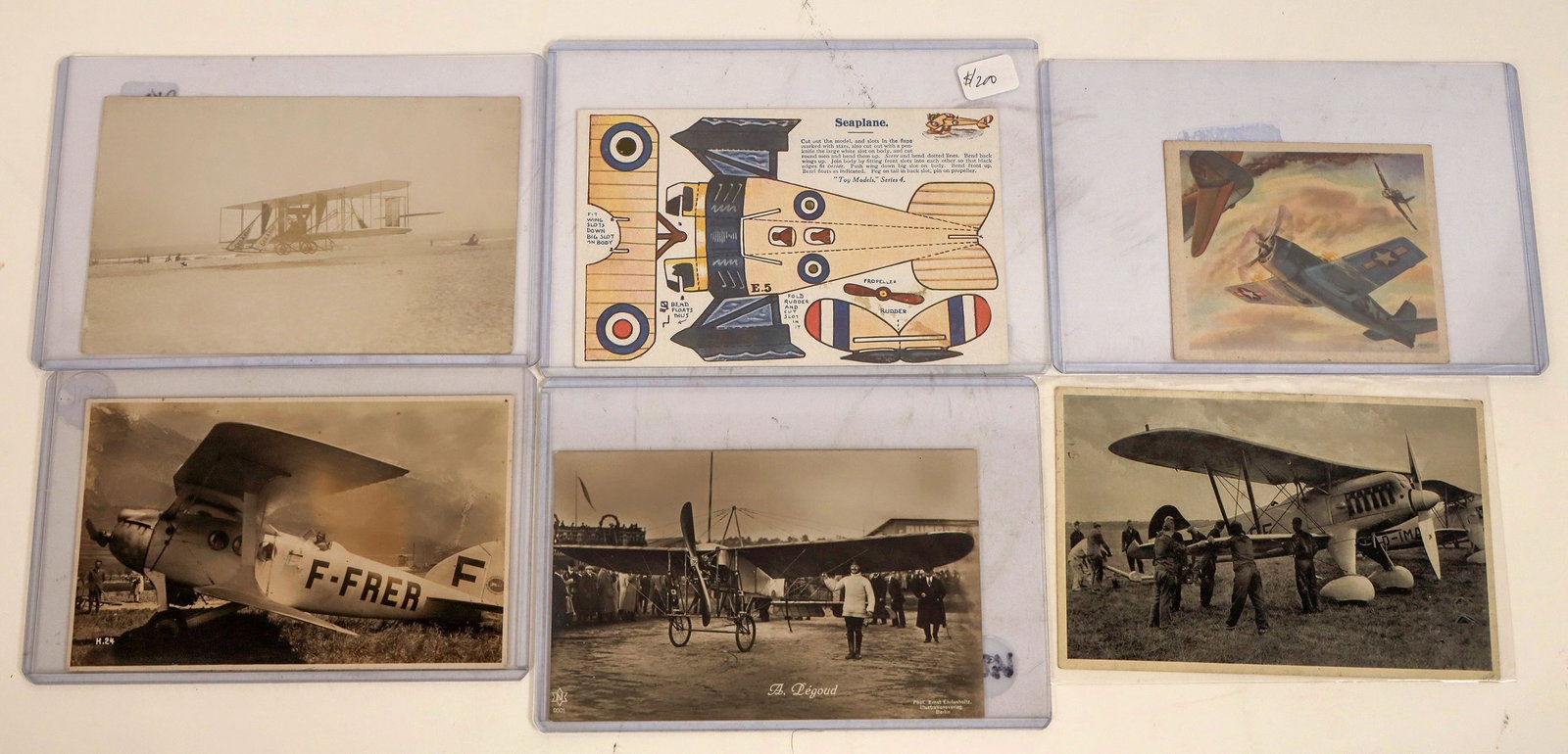 Postcards, Trade Card - Airplanes, c1900-43 (6) [188900] (1 of 2)