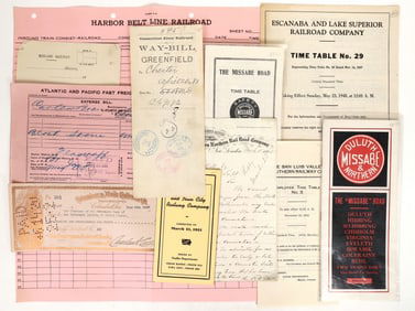 US Railroad Ephemera Group, 1880+ [193010]