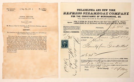 New York Steamer Receipt, 1864 [189303]