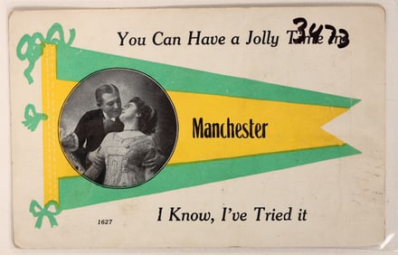 Adams Co.; Manchester Pennant Postcard [187673]