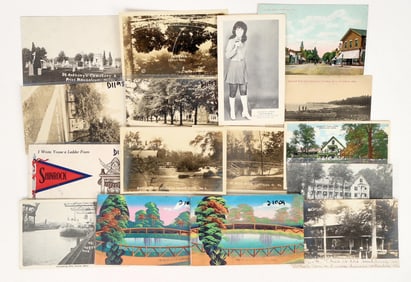 Erie Co.; Milan, Vermilion, Shinrock etc; Hand Painted etc., 16 Postcards [187743]