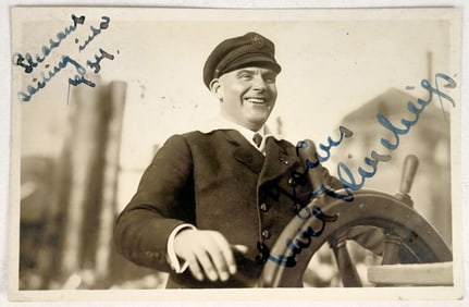 German Ship Captain Autographed Postcard [185507]