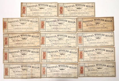 Adhesive Revenue Stamp Mix on 1869 Stocks, 12 [192195]