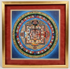 Tibetan Buddhist Mandala Painting [197350]