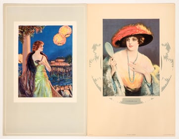 Art Deco Lady Prints, 2 Different [190552]