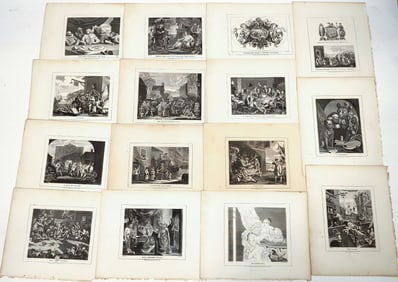 William Hogarth Woodblock Prints  (15) [187184]