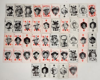 Hollywood Cowboy Stars Vending Machine Cards, Poker Themed (45) [197693]