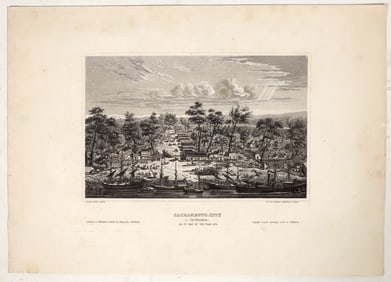 Sacramento City Gold Rush Engraving 1850 [197528]