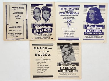 Balboa Theatre Show Flyers (3) [196264]
