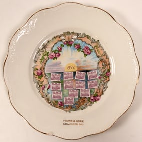 California Young & Gray Souvenir Plate 1911 - RARE! [192186]