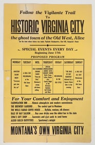 Virginia City, Montana Tourism Cardboard Broadside [196722]