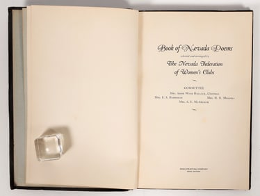 Nevada Poetry Book, 1927 (Rare!) [194122]